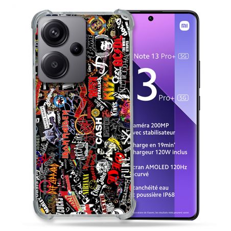 Coque Renforcé Pour Xiaomi Redmi Note 13 Pro Plus 5G Musique Rock Groupe