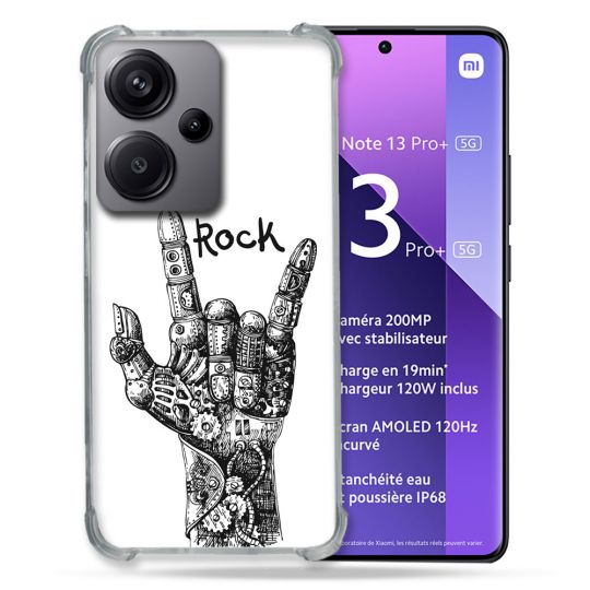 Coque Renforcé Pour Xiaomi Redmi Note 13 Pro Plus 5G Musique Rock Main