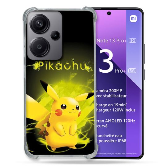 Coque Renforcé Pour Xiaomi Redmi Note 13 Pro Plus 5G Pokemon Pikachu Eclair