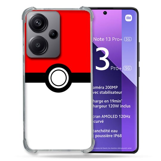 Coque Renforcé Pour Xiaomi Redmi Note 13 Pro Plus 5G Pokemon Pokeball