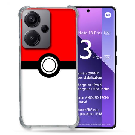 Coque Renforcé Pour Xiaomi Redmi Note 13 Pro Plus 5G Pokemon Pokeball