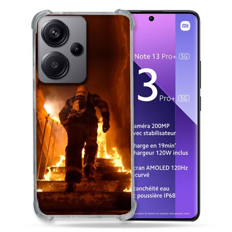 Coque Renforcé Pour Xiaomi Redmi Note 13 Pro Plus 5G Pompier Escalier