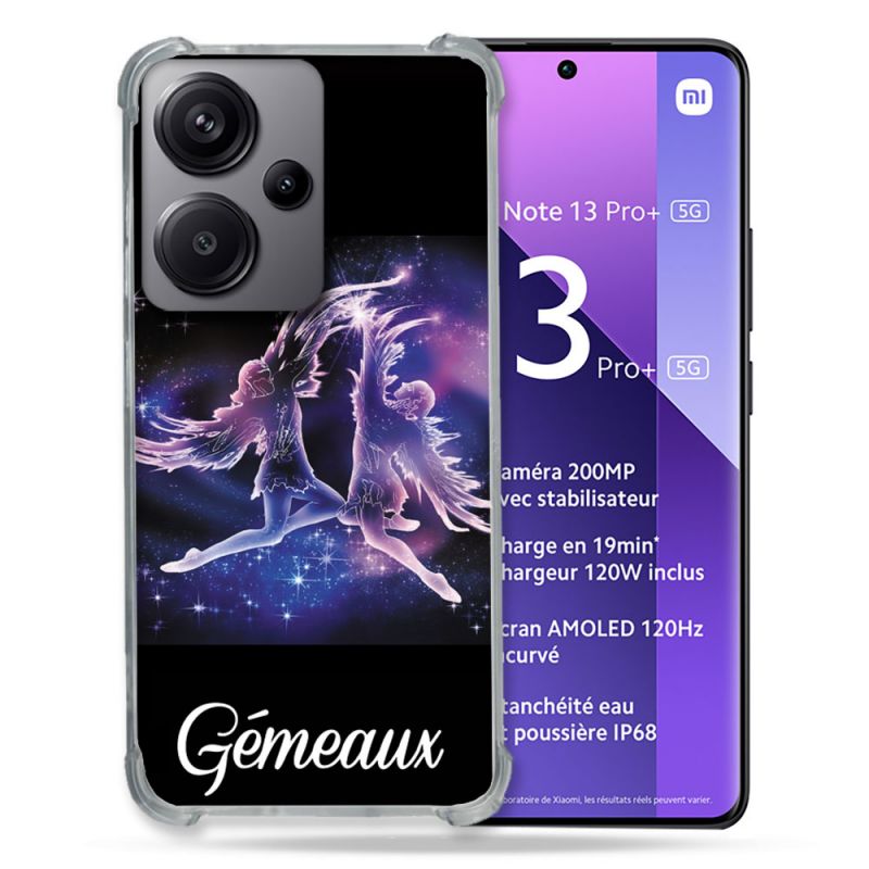 Coque Renforcé Pour Xiaomi Redmi Note 13 Pro Plus 5G Signe Zodiaque 2 Gémeaux