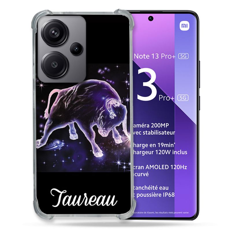 Coque Renforcé Pour Xiaomi Redmi Note 13 Pro Plus 5G Signe Zodiaque 2 Taureau