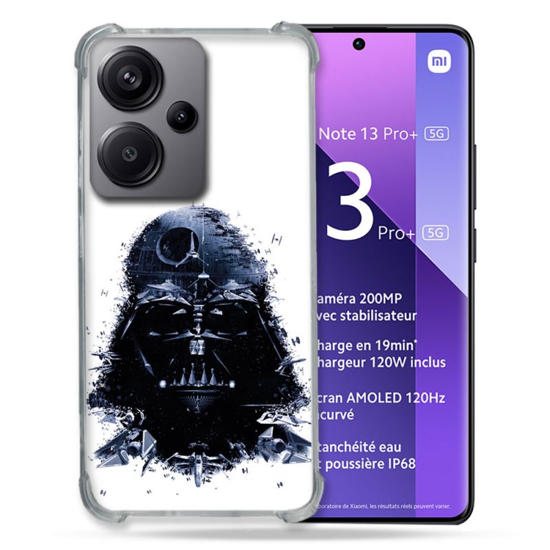 Coque Renforcé Pour Xiaomi Redmi Note 13 Pro Plus 5G Star Wars - Dark Vador Blanc