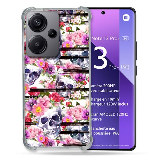 Coque Renforcée Pour Xiaomi Redmi Note 13 Pro Plus 5G Tete de Mort Pattern