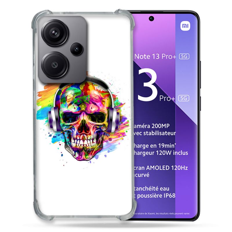 Coque Renforcée Pour Xiaomi Redmi Note 13 Pro Plus 5G Tete de Mort Tag