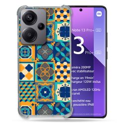 Coque Renforcée Pour Xiaomi Redmi Note 13 Pro Plus 5G Texture Carreau Ciment Orange