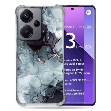Coque Renforcée Pour Xiaomi Redmi Note 13 Pro Plus 5G Texture Marbre Gris