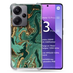 Coque Renforcée Pour Xiaomi Redmi Note 13 Pro Plus 5G Texture Marbre Vert