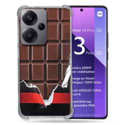 Coque Renforcée Pour Xiaomi Redmi Note 13 Pro Plus 5G Texture Trompe Oeil Chocolat