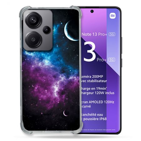Coque Renforcée Pour Xiaomi Redmi Note 13 Pro Plus 5G Univers Bleu Violet