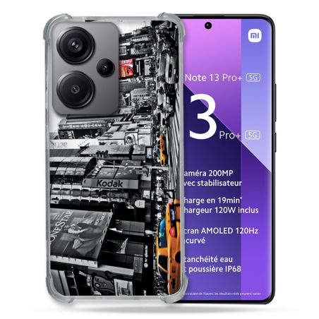 Coque Renforcée Pour Xiaomi Redmi Note 13 Pro Plus 5G Voyage Amerique USA New York Taxi