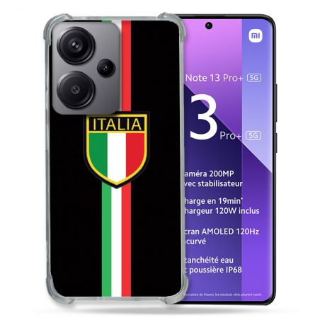 Coque Renforcée Pour Xiaomi Redmi Note 13 Pro Plus 5G Voyage Italie 3 Noir