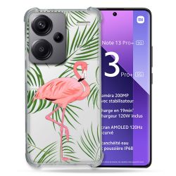 Coque Renforcée Transparente Pour Xiaomi Redmi Note 13 Pro Plus 5G Flamant Rose