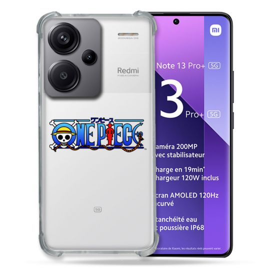 Coque Renforcée Transparente Pour Xiaomi Redmi Note 13 Pro Plus 5G One Piece Logo