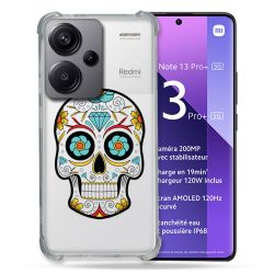 Coque Renforcée Transparente Pour Xiaomi Redmi Note 13 Pro Plus 5G Tete Mort Color