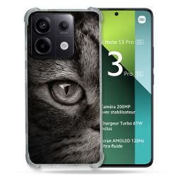 Coque Renforcée Pour Xiaomi Redmi Note 13 Pro 5G Animal Chat Gris