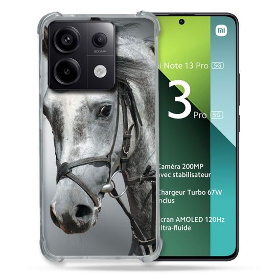 Coque Renforcée Pour Xiaomi Redmi Note 13 Pro 5G Animal Cheval Blanc