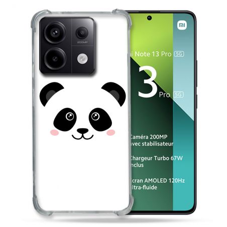 Coque Renforcée Pour Xiaomi Redmi Note 13 Pro 5G Animal Panda Blanc
