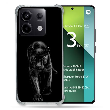 Coque Renforcée Pour Xiaomi Redmi Note 13 Pro 5G Animal Panthère Noire