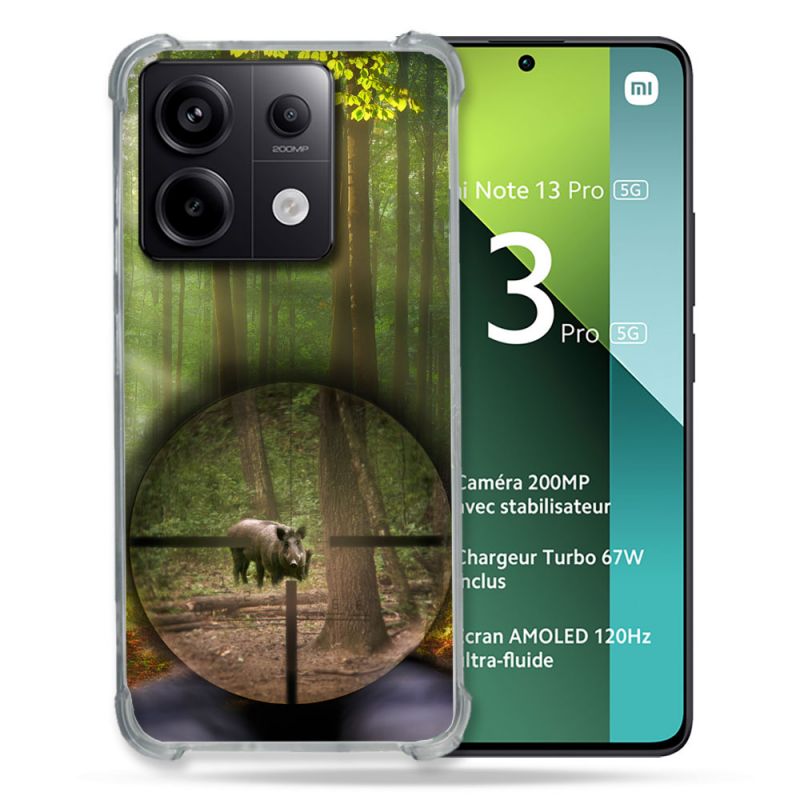 Coque Renforcée Pour Xiaomi Redmi Note 13 Pro 5G Chasse Sanglier Viseur