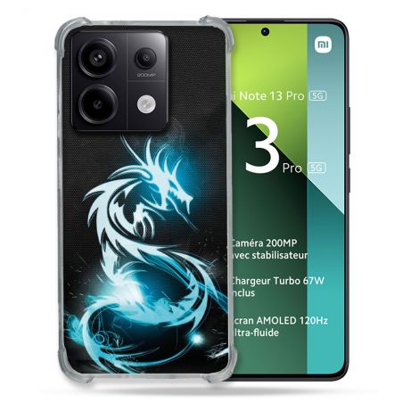 Coque Renforcée Pour Xiaomi Redmi Note 13 Pro 5G Fantastique Dragon Bleu