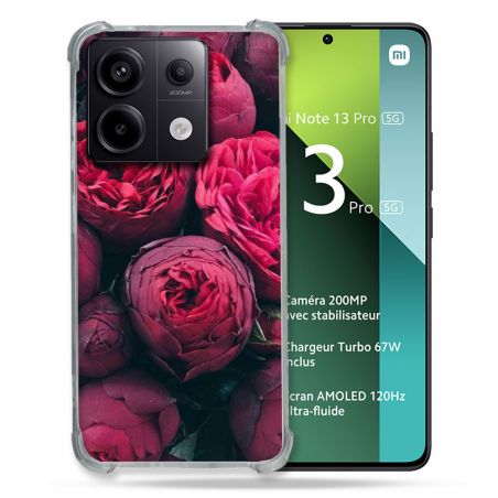 Coque Renforcée Pour Xiaomi Redmi Note 13 Pro 5G Fleur Pivoine
