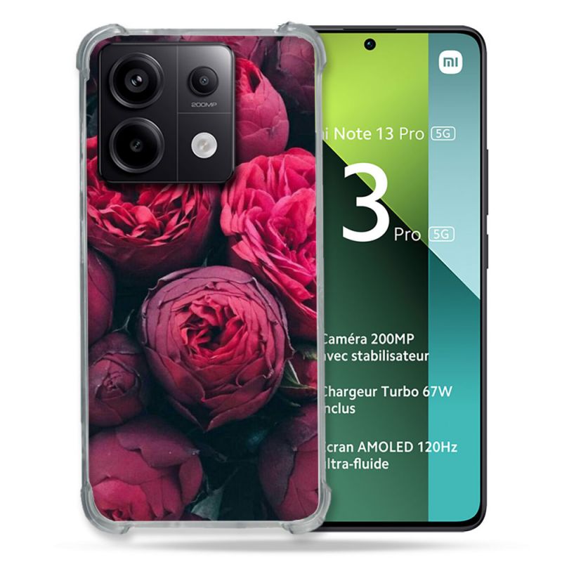 Coque Renforcée Pour Xiaomi Redmi Note 13 Pro 5G Fleur Pivoine