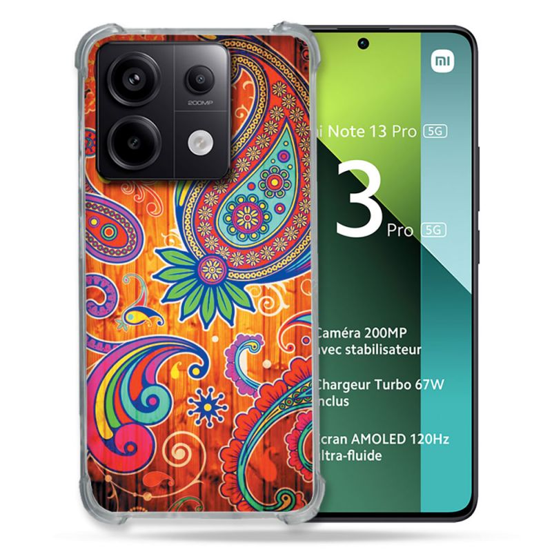 Coque Renforcée Pour Xiaomi Redmi Note 13 Pro 5G Fleur Psychedelic