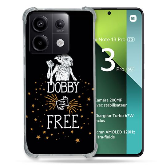 Coque Renforcée Pour Xiaomi Redmi Note 13 Pro 5G Harry Potter Dobby Free Noir