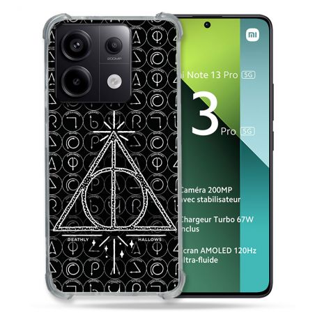 Coque Renforcée Pour Xiaomi Redmi Note 13 Pro 5G Harry Potter Hollows Triangle Noir