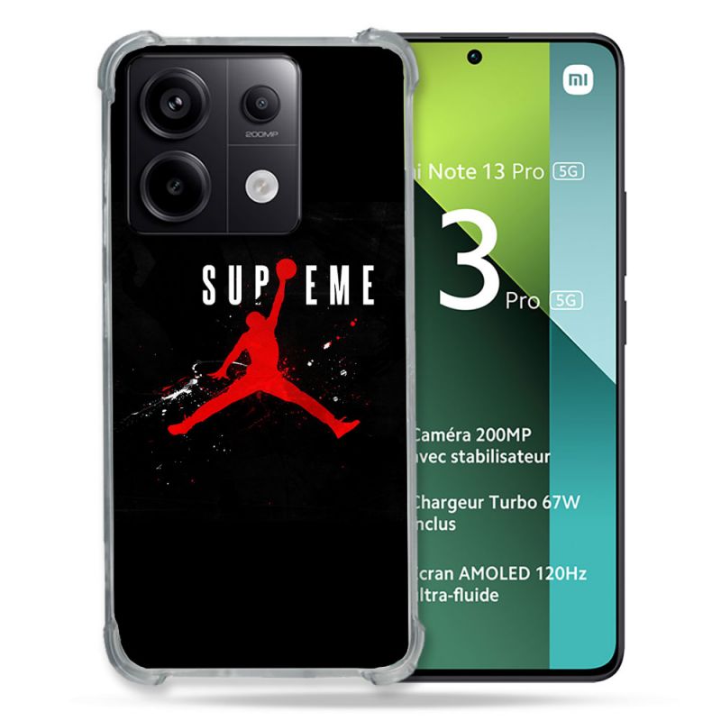 Coque Renforcée Pour Xiaomi Redmi Note 13 Pro 5G Jordan Supreme Noir