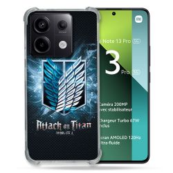 Coque Renforcée Pour Xiaomi Redmi Note 13 Pro 5G Manga Attaque Titans Noir