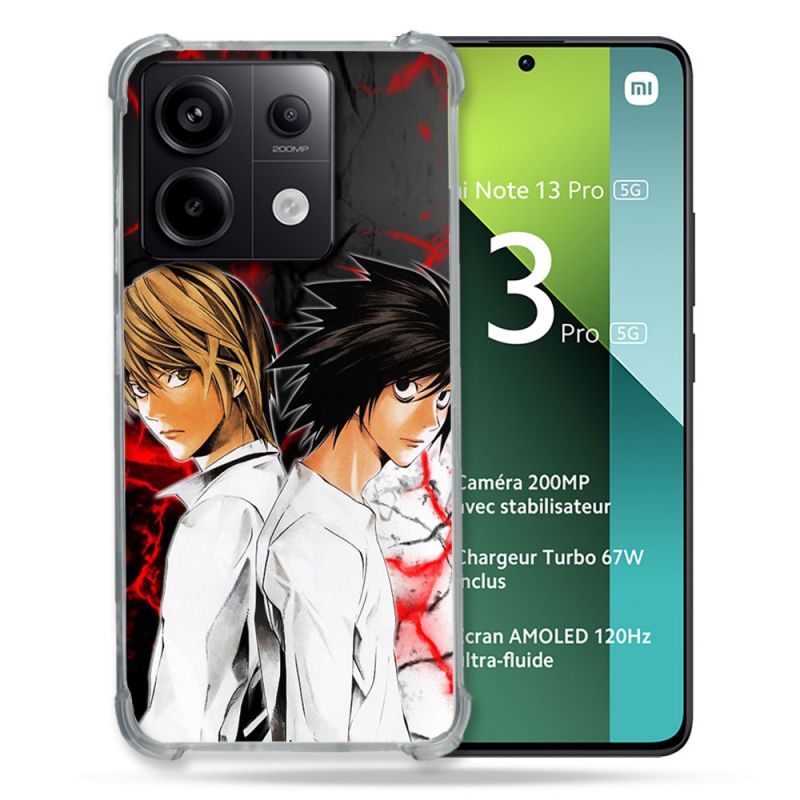 Coque Renforcée Pour Xiaomi Redmi Note 13 Pro 5G Manga Death Note Duo