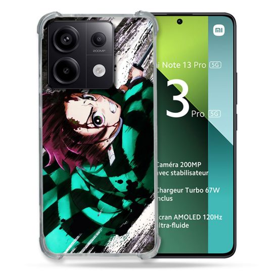 Coque Renforcée Pour Xiaomi Redmi Note 13 Pro 5G Manga Demon Slayer Tanjiro
