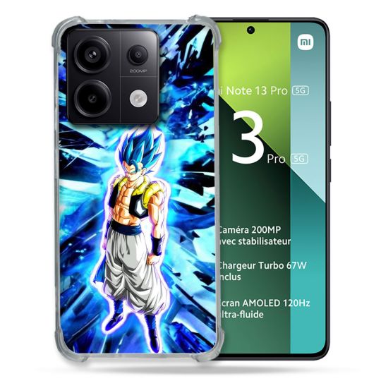 Coque Renforcée Pour Xiaomi Redmi Note 13 Pro 5G Manga Dragon Ball Gogeta Lumiere