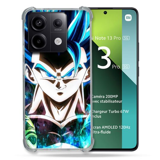 Coque Renforcée Pour Xiaomi Redmi Note 13 Pro 5G Manga Dragon Ball Gogeta Visage