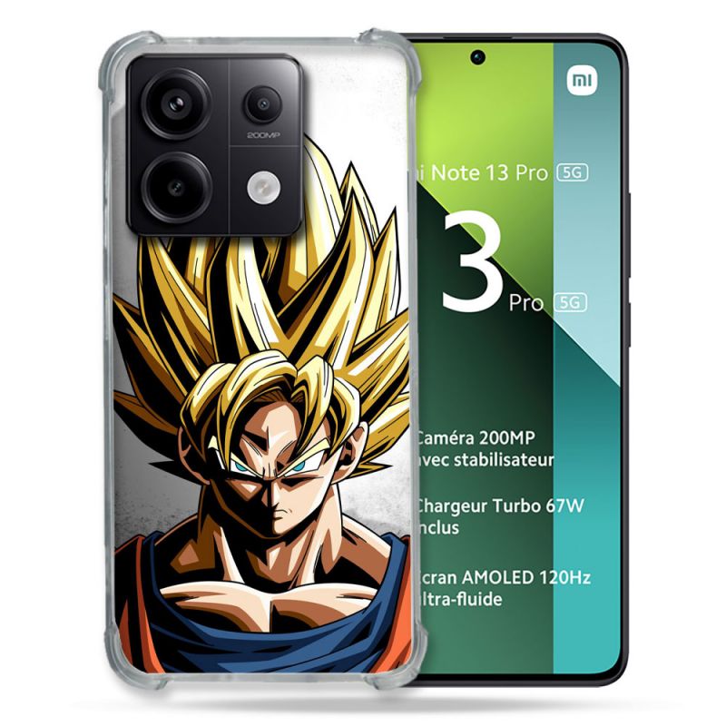 Coque Renforcée Pour Xiaomi Redmi Note 13 Pro 5G Manga Dragon Ball Sangoku Portrait
