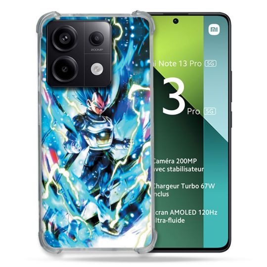 Coque Renforcée Pour Xiaomi Redmi Note 13 Pro 5G Manga Dragon Ball Vegeta Bleu