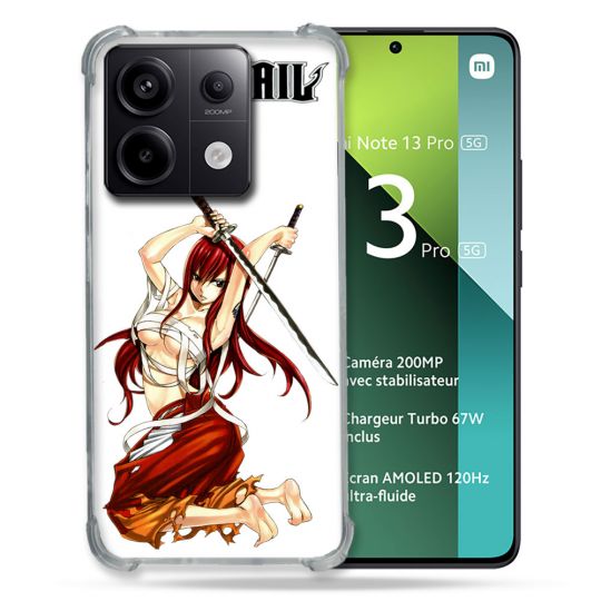 Coque Renforcée Pour Xiaomi Redmi Note 13 Pro 5G Manga Fairy Tail Erza