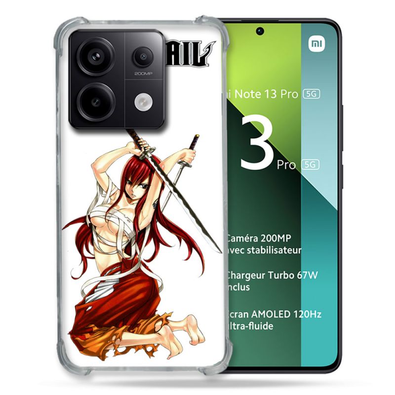 Coque Renforcée Pour Xiaomi Redmi Note 13 Pro 5G Manga Fairy Tail Erza