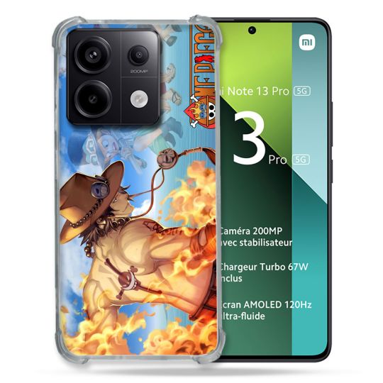 Coque Renforcée Pour Xiaomi Redmi Note 13 Pro 5G Manga One Piece Ace Color