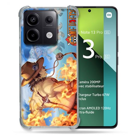 Coque Renforcée Pour Xiaomi Redmi Note 13 Pro 5G Manga One Piece Ace Color