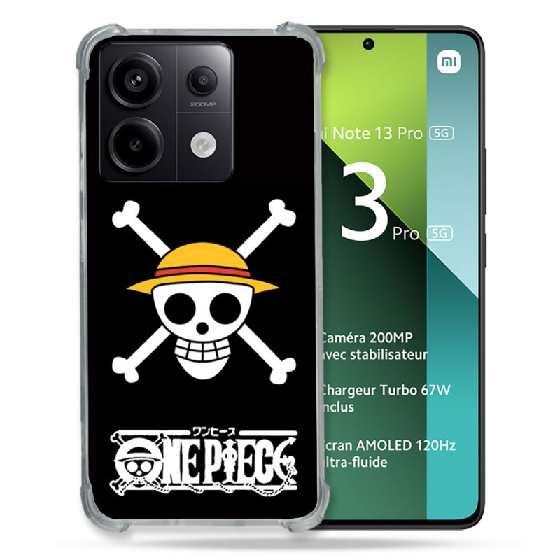 Coque Renforcée Pour Xiaomi Redmi Note 13 Pro 5G Manga One Piece Tete de Mort