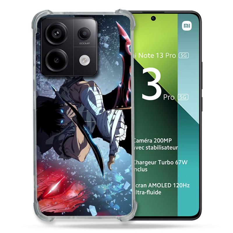 Coque Renforcée Pour Xiaomi Redmi Note 13 Pro 5G Manga Solo Leveling Sung Epee