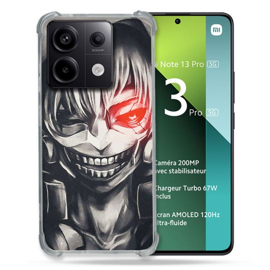 Coque Renforcée Pour Xiaomi Redmi Note 13 Pro 5G Manga Tokyo Ghoul Kaneki Noir