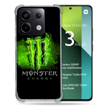 Coque Renforcée Pour Xiaomi Redmi Note 13 Pro 5G Monster Energy Vert
