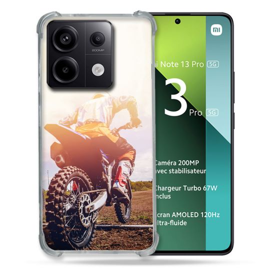 Coque Renforcée Pour Xiaomi Redmi Note 13 Pro 5G Moto Cross Soleil