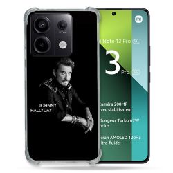Coque Renforcée Pour Xiaomi Redmi Note 13 Pro 5G Musique Johnny Hallyday Noir
